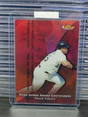 Frank Thomas [Refractor w/ Coating] Baseball Cards 1999 Finest Aaron Award Prices