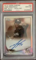 Jose Fernandez [Sepia Refractor] #32 Baseball Cards 2013 Topps Chrome Rookie Autograph Prices