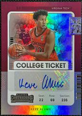 Keve Aluma Basketball Cards 2022 Panini Chronicles Draft Picks Contenders College Ticket Autograph Prices