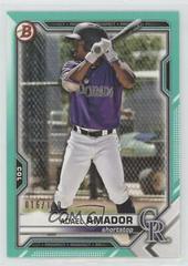 Adael Amador [Aqua] #BD-195 Baseball Cards 2021 Bowman Draft Prices