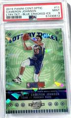 Cameron Johnson [Blue Cracked Ice] #11 Basketball Cards 2019 Panini Contenders Optic Lottery Ticket Prices
