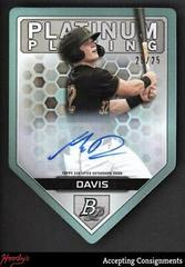 Henry Davis [Aqua Autograph] Baseball Cards 2022 Bowman Platinum Plating Die Cuts Prices