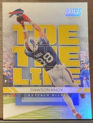 Dawson Knox [Gold Zone] #TL-DK Football Cards 2022 Panini Score Toe the Line Prices