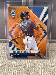 Ronald Acuna Jr. [Neon Orange] #8 Baseball Cards 2021 Panini Chronicles Phoenix Prices