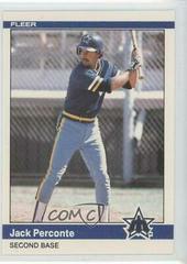 Jack Perconte Baseball Cards 1984 Fleer Update Prices