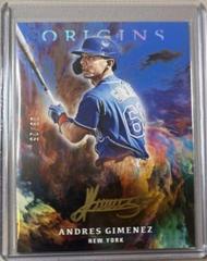 Andres Gimenez [Blue Gold Ink] Baseball Cards 2021 Panini Chronicles Origins Signatures Prices