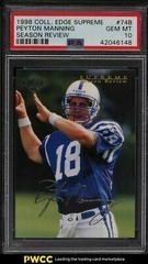 Peyton Manning Football Cards 1998 Collector's Edge Supreme Season Review Prices