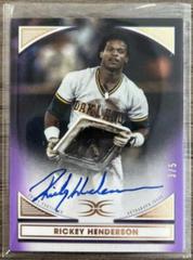 Rickey Henderson [Purple] Baseball Cards 2022 Topps Definitive Defining Images Autograph Collection Prices