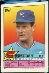 George Brett, Jose Uribe, Chet Lemon Baseball Cards 1989 Topps Stickercard Prices