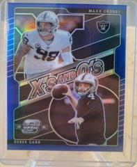 Derek Carr, Maxx Crosby [Blue] Football Cards 2021 Panini Contenders Optic Xs and Os Prices