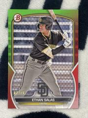 Ethan Salas [Red Green Gradient] Baseball Cards 2023 Bowman Draft Prices