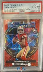 Trey Lance [Red Scope] Football Cards 2021 Panini Rookies and Stars Stellar Prices