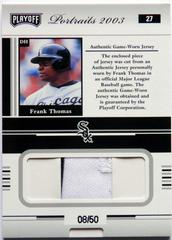 Frank Thomas [Silver] #27 Baseball Cards 2003 Playoff Portraits Prices