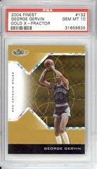 George Gervin [Gold XFractor] Basketball Cards 2004 Finest Prices