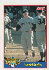 World Series Baseball Cards 1991 Score Mickey Mantle Prices