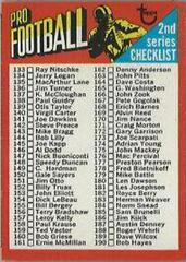 Checklist 133 263 #106 Football Cards 1971 Topps Prices