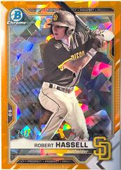 Robert Hassell [Orange] #BCP-225 Baseball Cards 2021 Bowman Chrome Sapphire Prospects Prices