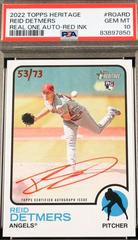 Reid Detmers [Special Edition Red Ink] #ROA-RD Baseball Cards 2022 Topps Heritage Real One Autographs Prices