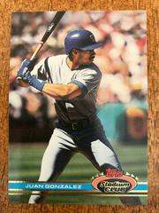 Juan Gonzalez #237 Baseball Cards 1991 Stadium Club Prices
