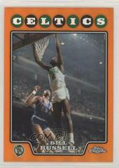 Bill Russell [Orange Refractor] Basketball Cards 2008 Topps Chrome Prices