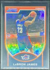 LeBron James [Black Refractor] Basketball Cards 2007 Bowman Chrome Prices