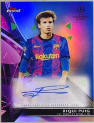 Riqui Puig [Blue] Soccer Cards 2021 Topps Finest UEFA Champions League Autographs Prices