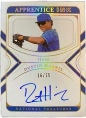 Dustin Harris [Holo Gold] #AI-DU Baseball Cards 2022 Panini National Treasures Apprentice Ink Autographs Prices