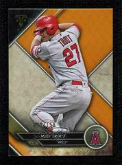 Mike Trout [Amber] #4 Baseball Cards 2017 Topps Triple Threads Prices