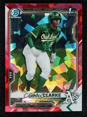 Denzel Clarke [Red] #BDC-128 Baseball Cards 2021 Bowman Draft Sapphire Prices