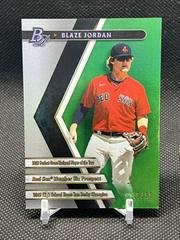 Blaze Jordan [Green] Baseball Cards 2022 Bowman Platinum Portfolios Prices