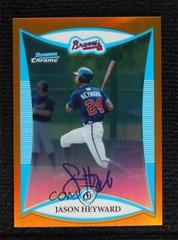 Jason Heyward [Orange Refractor Autograph] #BCP121 Baseball Cards 2008 Bowman Chrome Prospects Prices