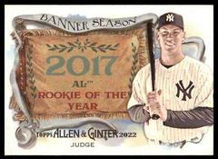 Aaron Judge #BS-48 Baseball Cards 2022 Topps Allen & Ginter Banner Seasons Prices