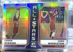 Andrew Wiggins, Khris Middleton [Holo] #7 Basketball Cards 2022 Panini Donruss Optic All Stars Prices
