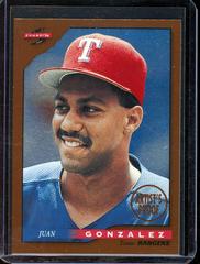 Juan Gonzalez [Series 2 Artist's Proof] #73 Baseball Cards 1996 Score Dugout Collection Prices