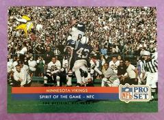 Minnesota Vikings [Spirit Of The Game] #367 Football Cards 1992 Pro Set Prices