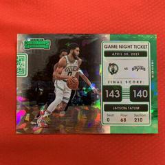 Jayson Tatum [Cracked Ice] Basketball Cards 2021 Panini Contenders Game Night Ticket Prices