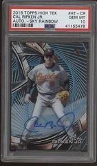 Cal Ripken Jr. [Sky Rainbow Diffractor] #HT-CR Baseball Cards 2016 Topps High Tek Autograph Prices