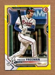 Freddie Freeman [Yellow] Baseball Cards 2021 Bowman Prices