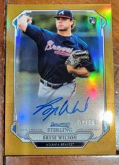 Bryse Wilson [Gold Refractor] #BW Baseball Cards 2019 Bowman Sterling Rookie Autographs Prices