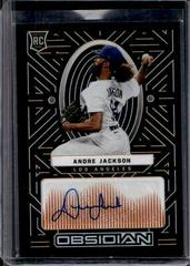 Andre Jackson [Orange] #OA-AJ Baseball Cards 2022 Panini Chronicles Obsidian Autographs Prices