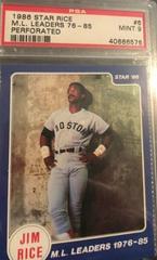 M. L. Leaders 76-85 [Perforated] #6 Baseball Cards 1986 Star Rice Prices