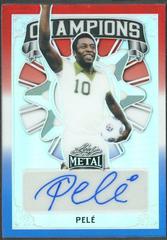 Pele [Prismatic Red White Blue] Soccer Cards 2022 Leaf Metal Champions Autographs Prices