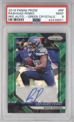 Rashaad Penny [Green Prizm Crystals] Football Cards 2018 Panini Prizm Rookie Autographs Prices