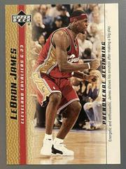 LeBron James [Gold] #8 Basketball Cards 2003 Upper Deck Phenomenal Beginning Prices