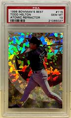 Todd Helton [Atomic Refractor] #115 Baseball Cards 1998 Bowman's Best Prices