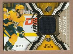 David Farrance [Gold Spectrum] #RJ-DF Hockey Cards 2021 SPx Rookie Jersey Prices