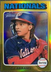 CJ Abrams [Gold Refractor] #446 Baseball Cards 2024 Topps Heritage Chrome Prices