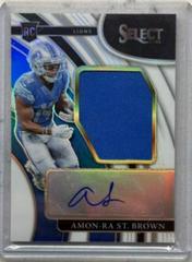 Amon Ra St. Brown [White] #RS-AST Football Cards 2021 Panini Select Rookie Signatures Prices