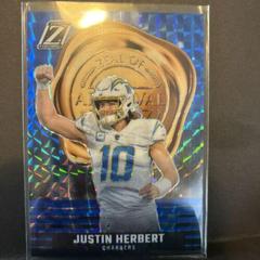 Justin Herbert [Blue] #7 Football Cards 2023 Panini Zenith Zeal of Approval Prices