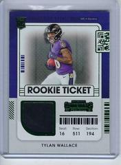 Tylan Wallace #RTS-TW Football Cards 2021 Panini Contenders Rookie Ticket Swatches Prices